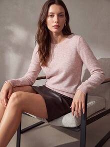 Jersey cuello redondo 100% lana merina suave