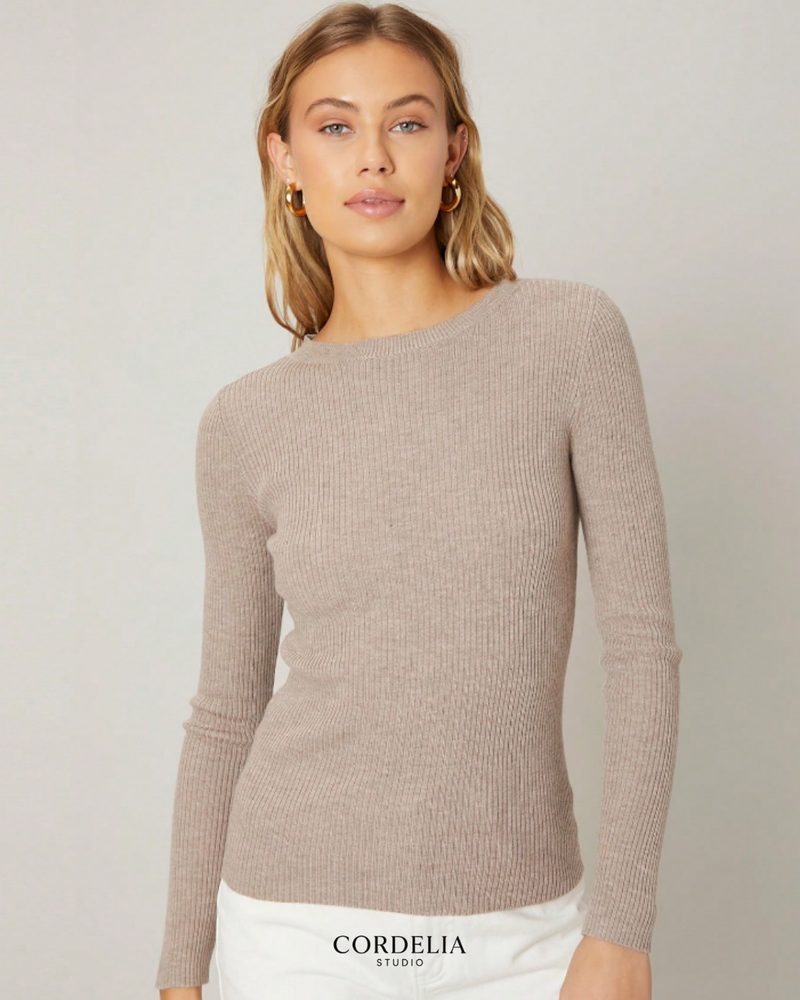 Jersey delgado blusa manga larga