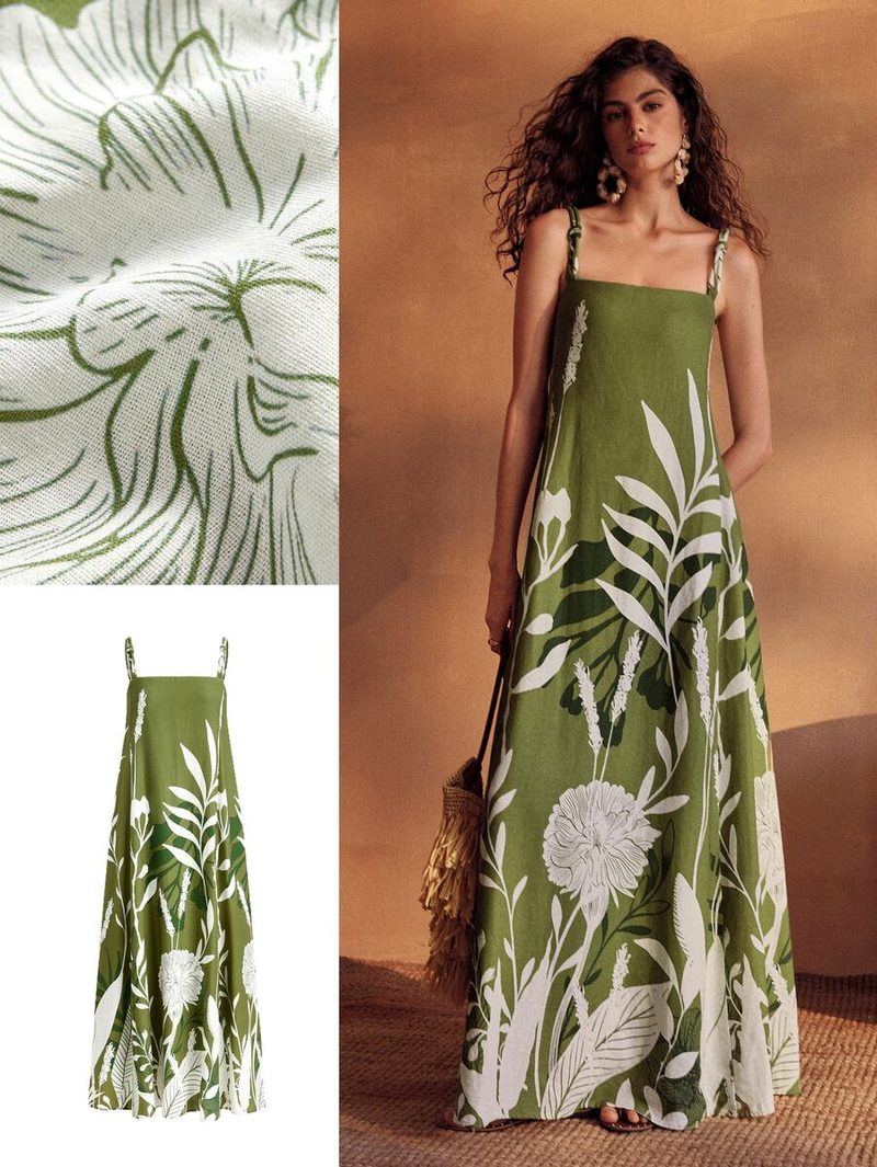 Vestido camisero estampado